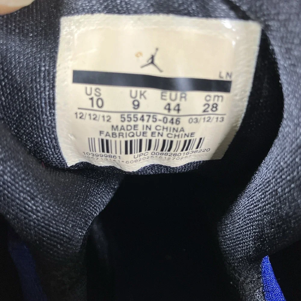Sz 10 Nike‎ Air Jordan 555475 046 FLTCLB '91 Retro Sneaker  black Blue Orange